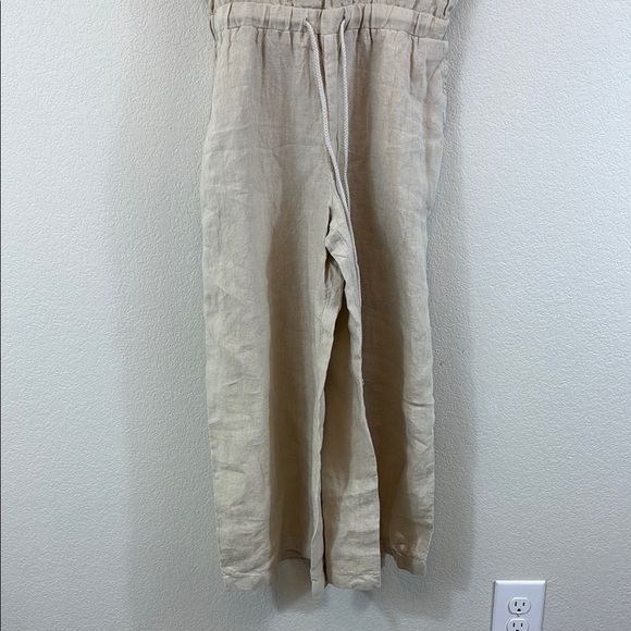 Cloth & Stone 100% Linen Beige Sleeveless Jumpsuit Small - Picture 4 of 9